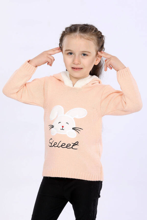 Girl's basic hooded sweater - 2