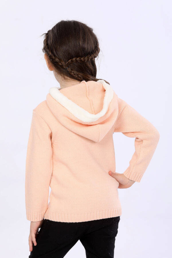 Girl's basic hooded sweater - 4