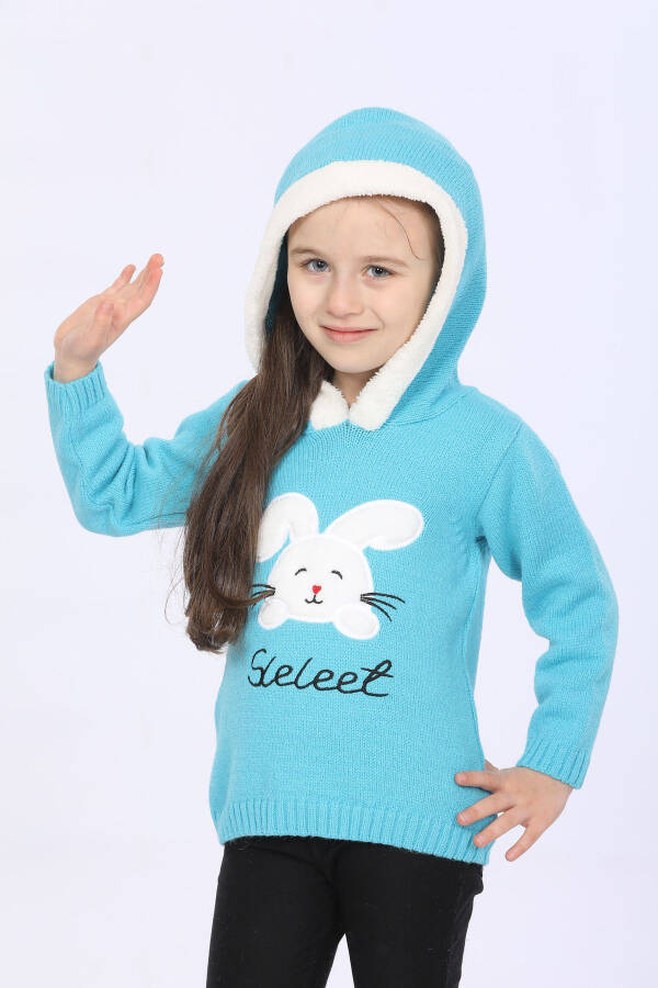 Girls' basic hooded sweater - 2