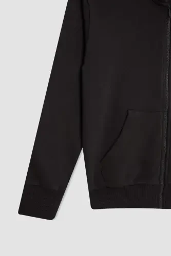 Girls Basic Hooded Zipper School Jacket C8110A824AU - 7