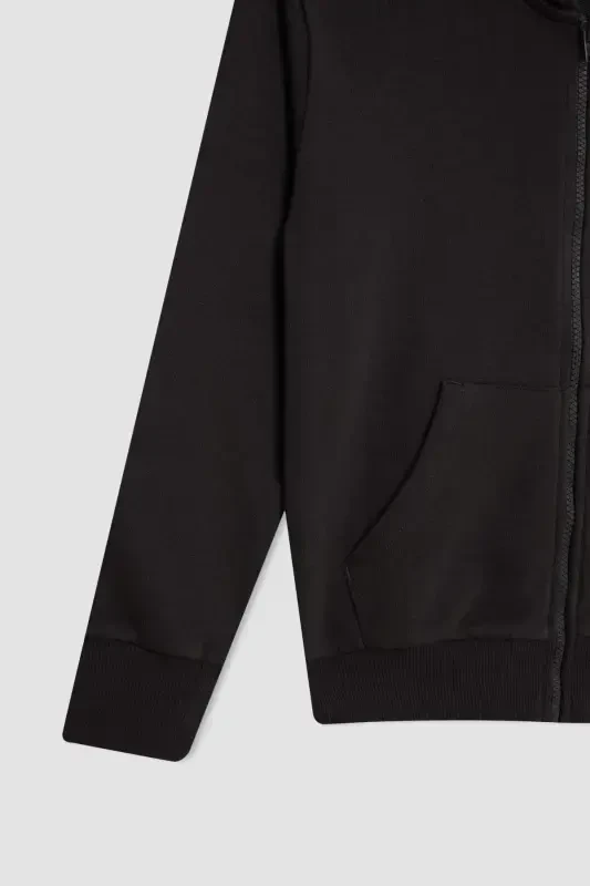 Girls Basic Hooded Zipper School Jacket C8110A824AU - 7