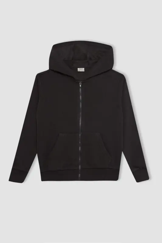 Girls Basic Hooded Zipper School Jacket C8110A824AU - 6