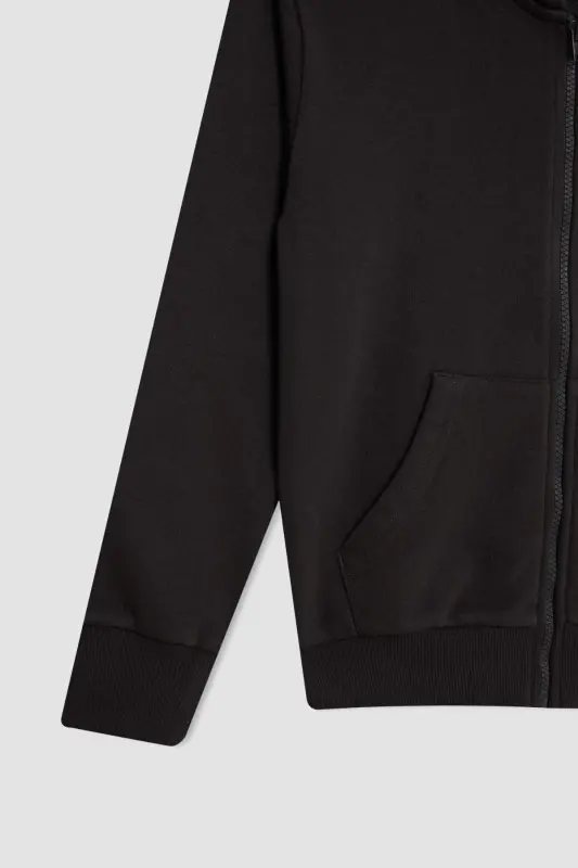 Girls Basic Hooded Zipper School Jacket C8110A824AU - 7