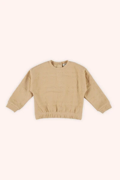 Girl's Beige Sweatshirt - PANÇO