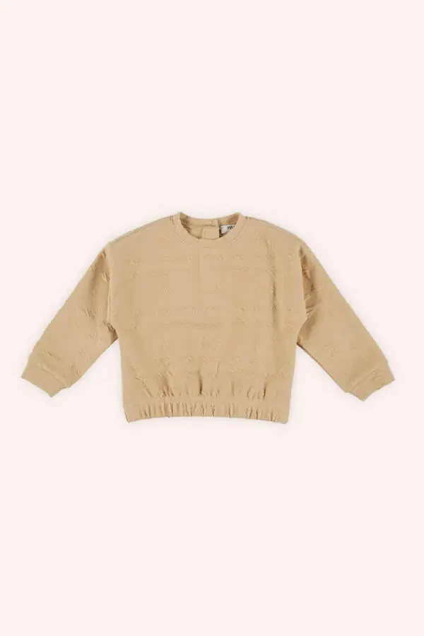Girl's Beige Sweatshirt - 1