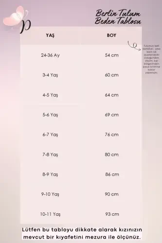 Girls Berlin Black Cotton Frilled Tie Detail Jumpsuit Salopette Buckle Set - 5