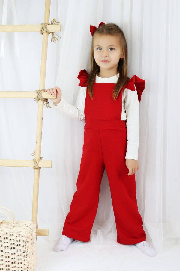 Girls Berlin Red Cotton Frilled Tulle Dress with Buckle Set - 22