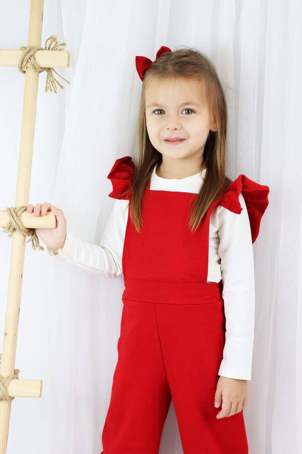 Girls Berlin Red Cotton Frilled Tulle Dress with Buckle Set - 28