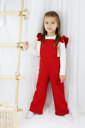 Girls Berlin Red Cotton Frilled Tulle Dress with Buckle Set - 4