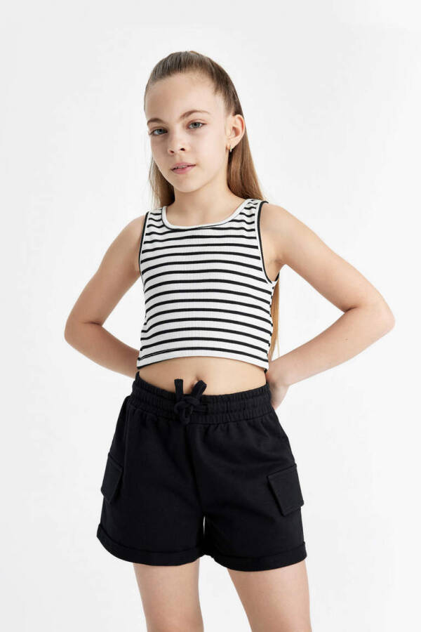 Girls' Bicycle Neck Tank Top Black - 1