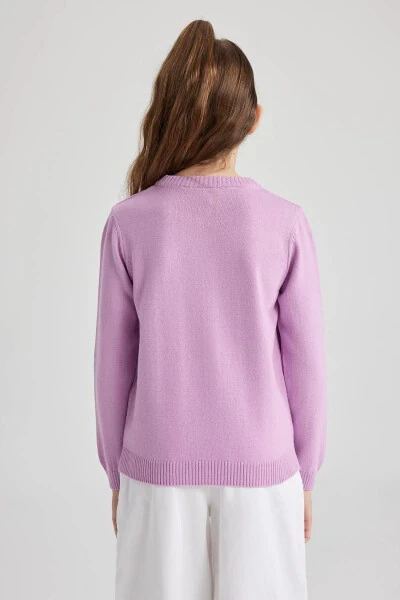 Girls' bike collar school sweater. - 6