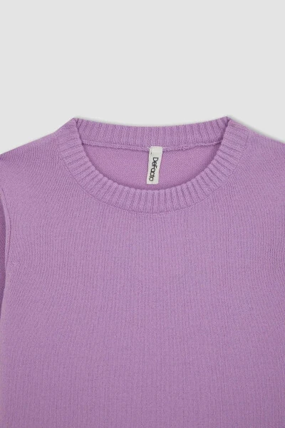 Girls' bike collar school sweater. - 8