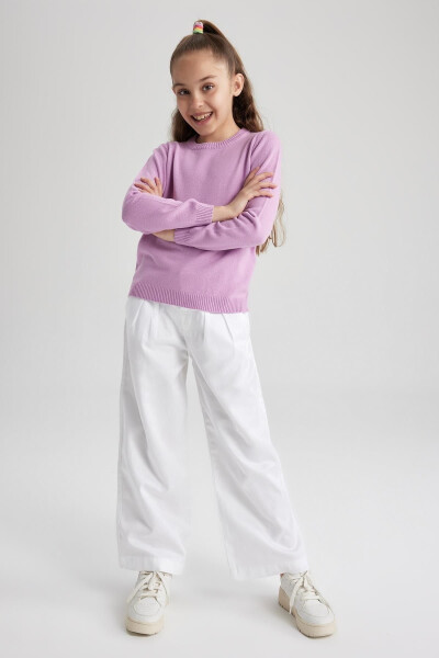Girls' bike collar school sweater. - DEFACTO (1)