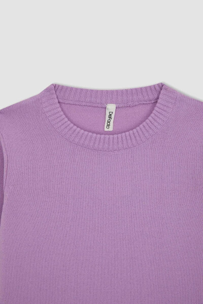 Girls' bike collar school sweater. - 8