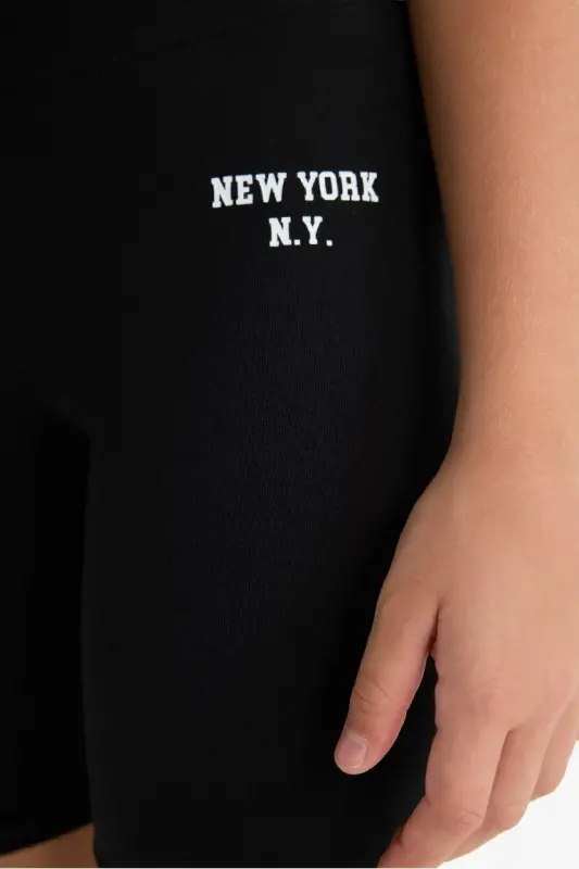 Girls Biker Leggings Black - 5