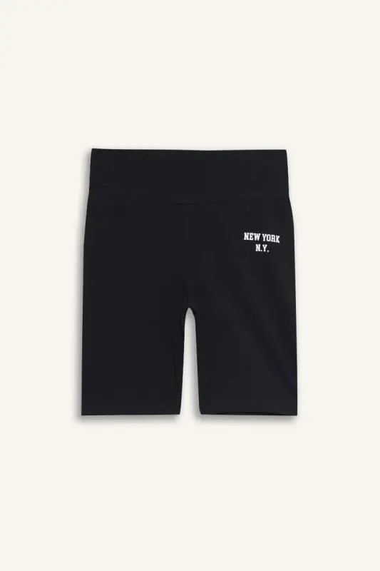 Girls Biker Leggings Black - 7