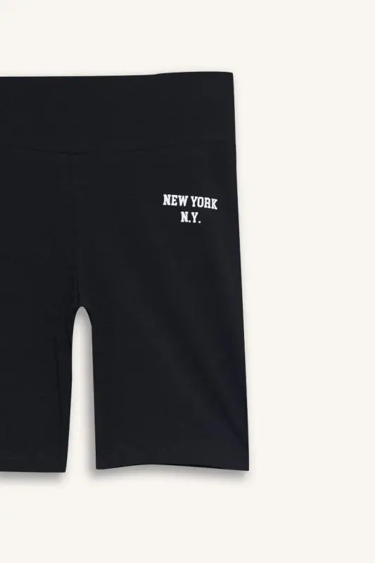 Girls Biker Leggings Black - 8