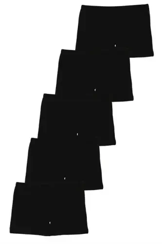 Girls' Black 5-Pack Lycra Boxer Leggings - 3