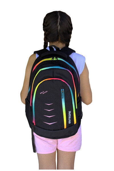 Girls Black Integrated 9737 2-Piece School Bag Set - 4