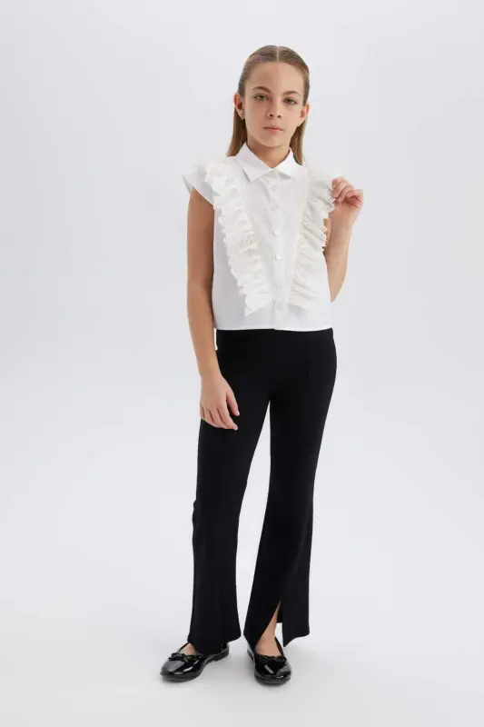 Girls Black Spanish Ripped Leg Trousers B6893a824sm - 4