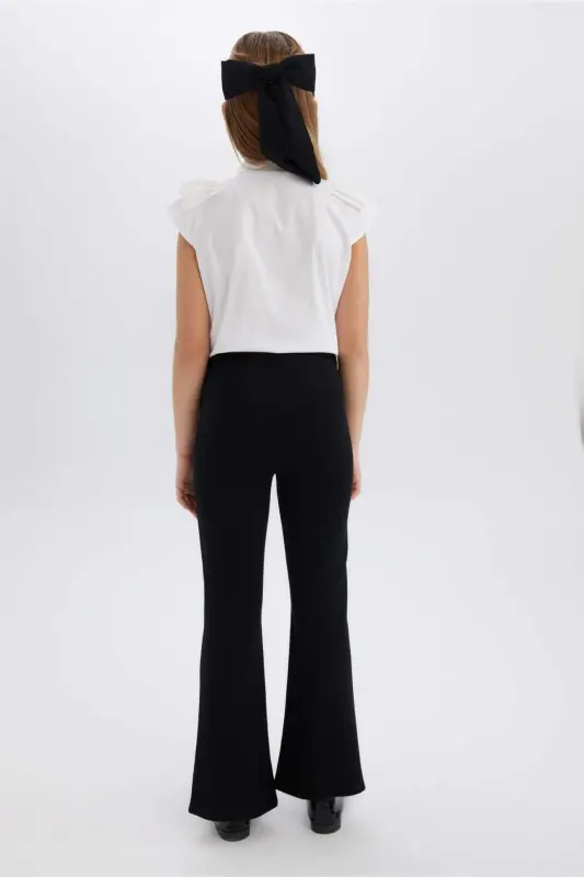 Girls Black Spanish Ripped Leg Trousers B6893a824sm - 8