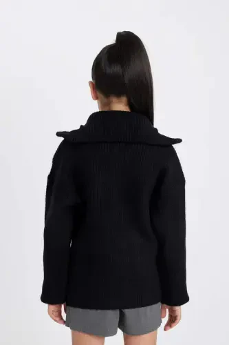 Girls' Black Zippered School Jacket C6924a824au - 5