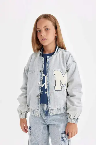 Girls' Bomber Jean Jacket C7485A824AU - 3
