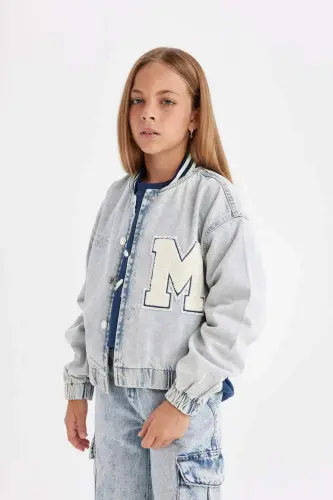 Girls' Bomber Jean Jacket C7485A824AU - 4