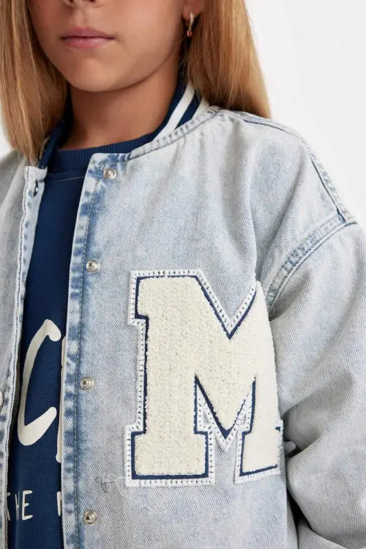 Girls' Bomber Jean Jacket C7485A824AU - 5