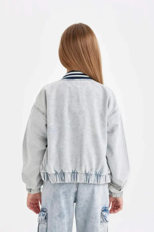 Girls' Bomber Jean Jacket C7485A824AU - 7