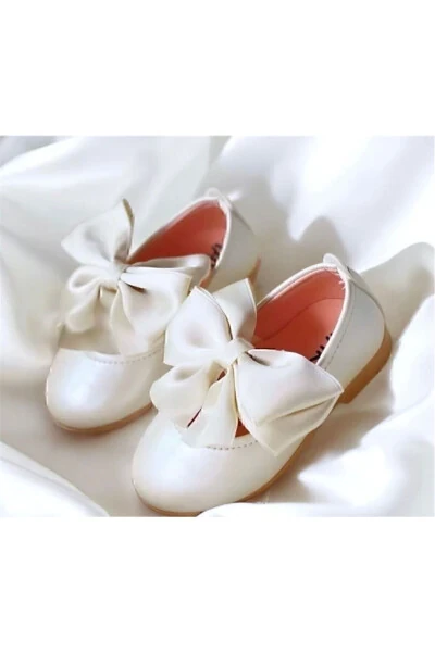 Girl's Bow Ballerina Shoes - Modazone (1)