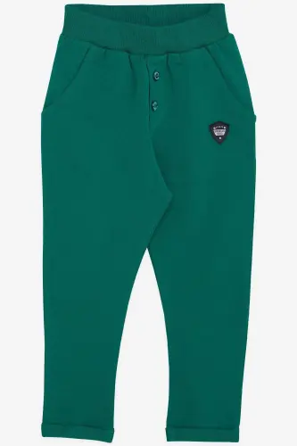 Girls & Boys Baby Boy Buttoned Bib with Armholes and Pocket, 9 Months-3 Years, Green - 2