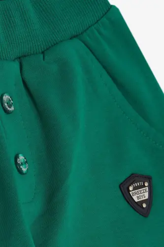 Girls & Boys Baby Boy Buttoned Bib with Armholes and Pocket, 9 Months-3 Years, Green - 4