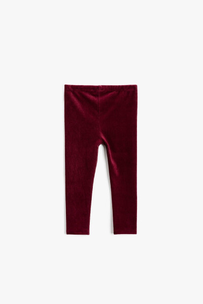 Girls' burgundy wine tights (2KMG49060OK) - 2