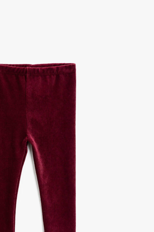 Girls' burgundy wine tights (2KMG49060OK) - 3