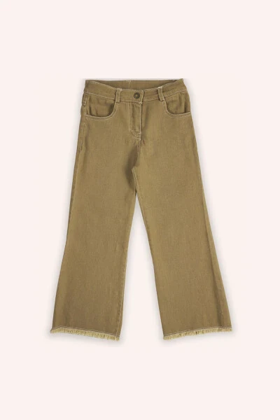 Girls' Camel Pocket Jeans - 4