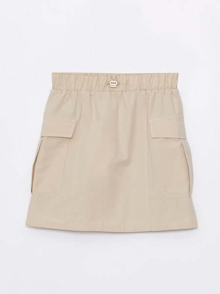 Girls' Cargo Skirt with Elastic Waistband - 3