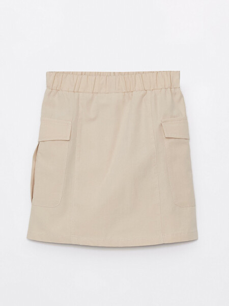 Girls' Cargo Skirt with Elastic Waistband - 4