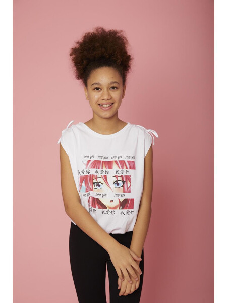 Girls Cartoon Anime Blouse - LC WAIKIKI