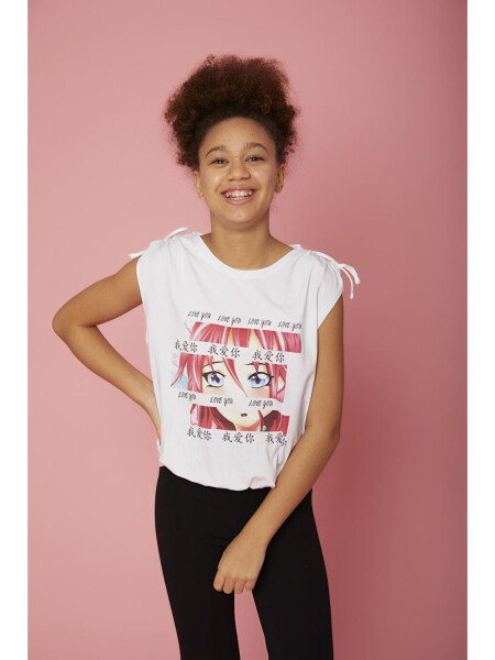 Girls Cartoon Anime Blouse - LC WAIKIKI (1)