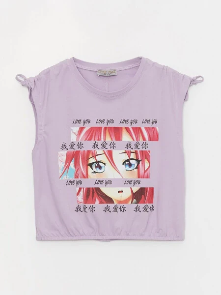 Girls Cartoon Anime Blouse - LC WAIKIKI