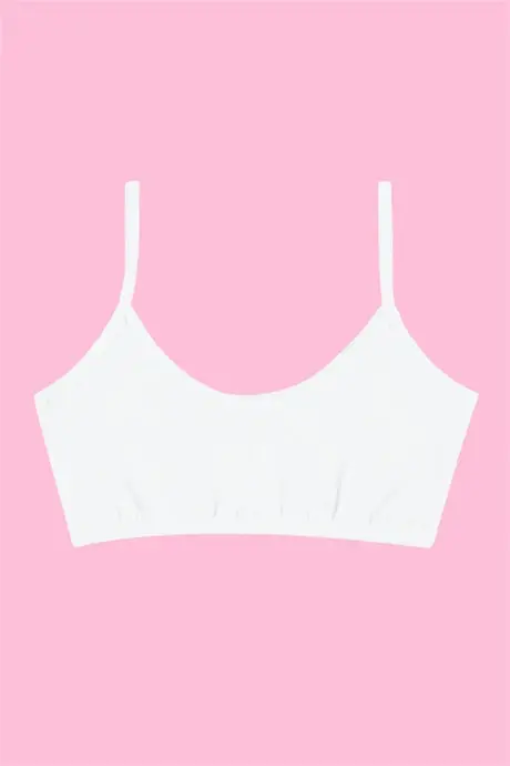 Girl's Colorful 6 Pack Padded Cotton Lycra Half Tank Top Training Bra Young Girl - 3