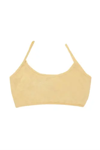 Girl's Colorful 6 Pack Padded Cotton Lycra Half Tank Top Training Bra Young Girl - 4