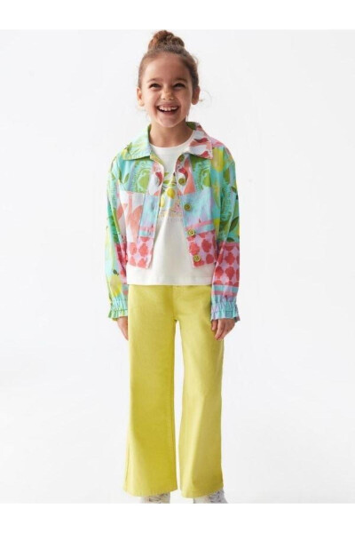 Girls' Colorful Patterned Jacket - 6