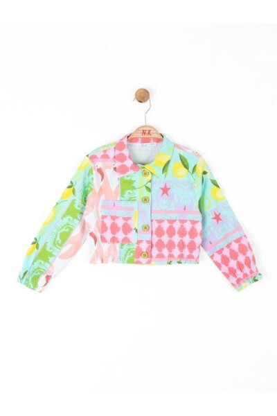 Girls' Colorful Patterned Jacket - 7