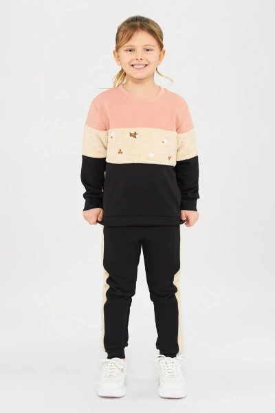 Girls' Colorful Salmon Sweatshirt - 1