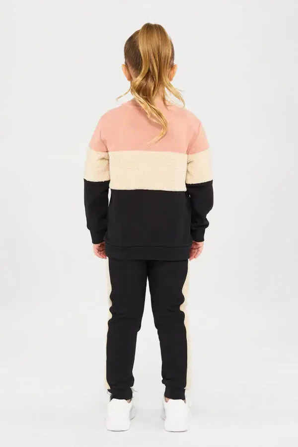 Girls' Colorful Salmon Sweatshirt - 2