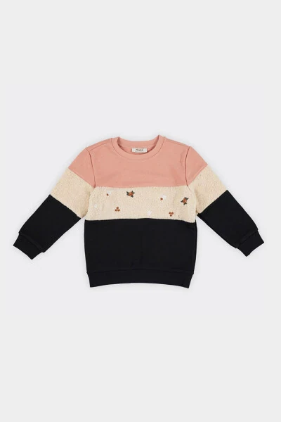 Girls' Colorful Salmon Sweatshirt - 3