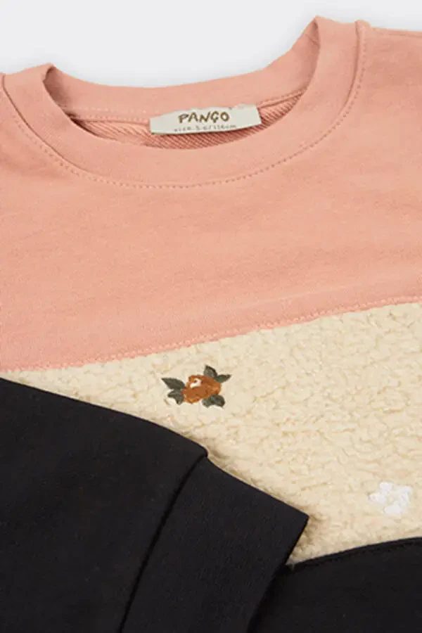 Girls' Colorful Salmon Sweatshirt - 5