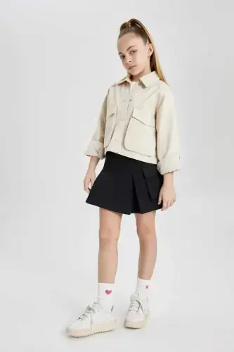 Girls Cotton Cargo Pocket Skirt C0126a824sp - 3